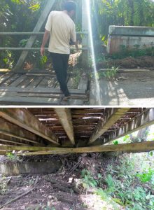 Jembatan Penghubung SP 1 Dengan 4 Desa Terancam Roboh