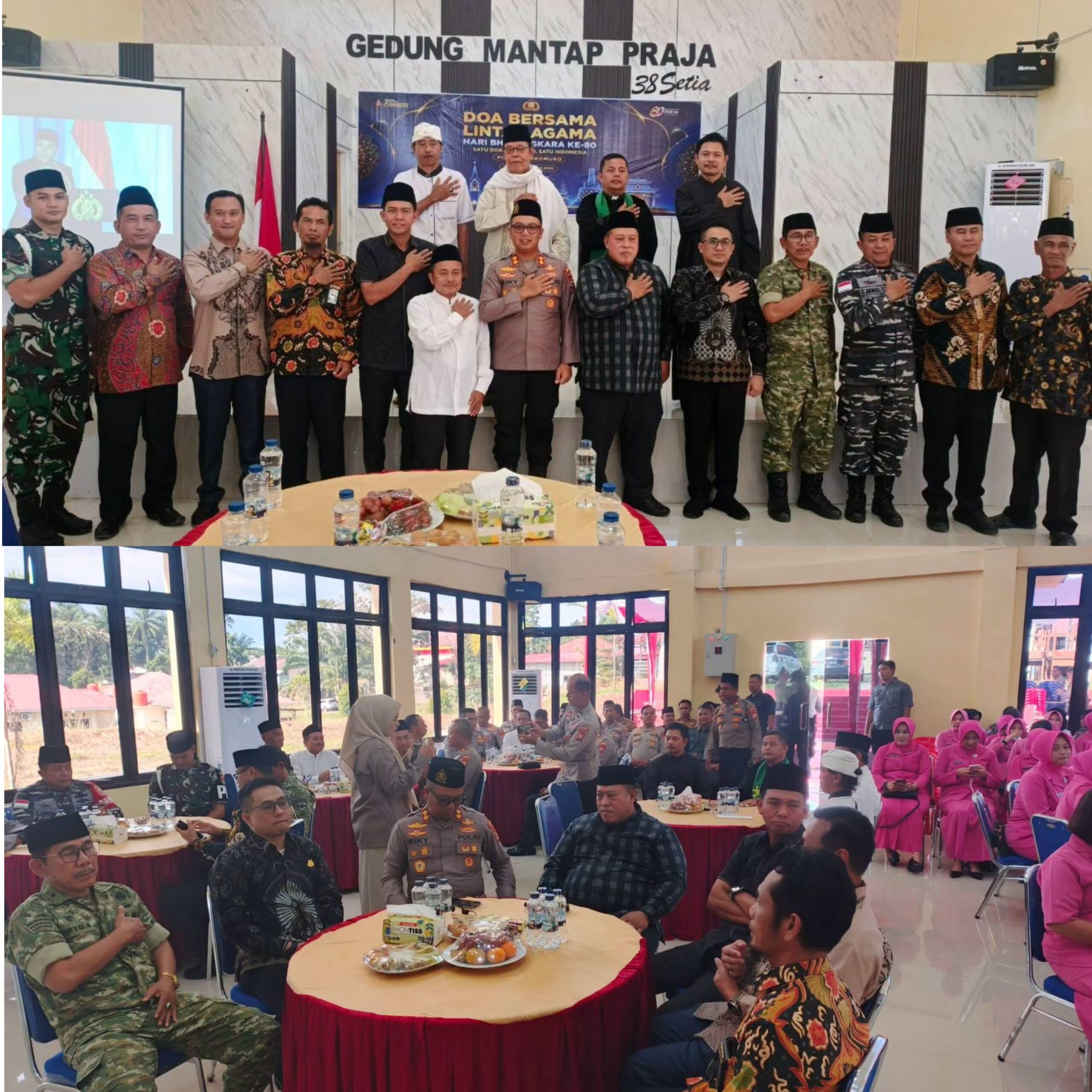 Bupati Mukomuko Hadiri Doa Bersama Lintas Agama